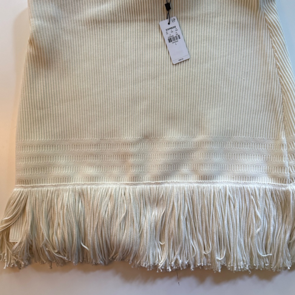 NWT Express Knit Skirt with Fringe